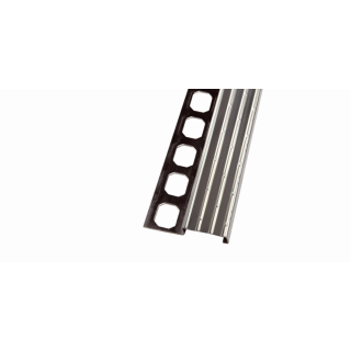 Treppenstufenprofil Edelstahl, geriffelt, 2,5m