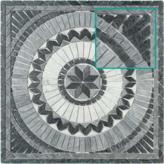 Rondo Antik Marmor Rosone 40 x 40 cm