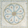 Landhaus Marmor Rosone beige blau 60x60cm