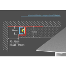 LED Putzprofil SNL Mauerwerkmontage 70mm 200cm
