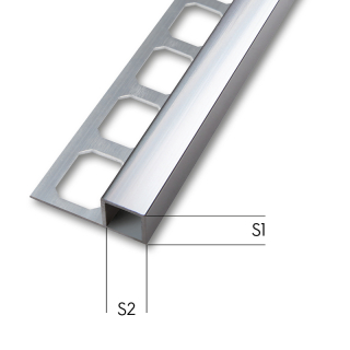 Quadratprofil Alu silber hochglanzeloxiert 9mm 250cm