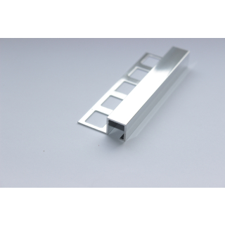Quadratprofil Alu silber hochglanzeloxiert 9mm 250cm