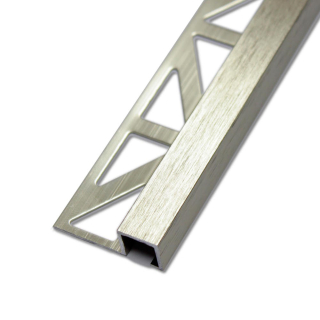 Quadroprofil Aluminium titan hochglanzeloxiert gebürstet...