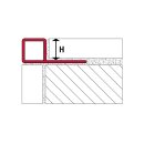 Fliesenschiene Quadratprofil Alu 9mm titan hochglanzeloxiert gebürstet 250cm