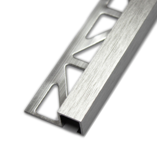 Quadratprofil Alu silber hochglanzeloxiert gebürstet 250cm