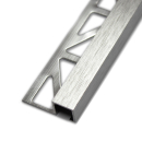 Quadratprofil Alu 11mm silber hochglanzeloxiert gebürstet...