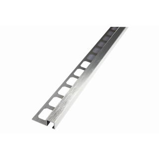 Quadratprofil Alu 12,5mm silber hochglanzeloxiert gebrstet 250cm