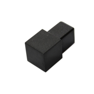 Quadrat Eckstück Kunststoff matt 11mm schwarz