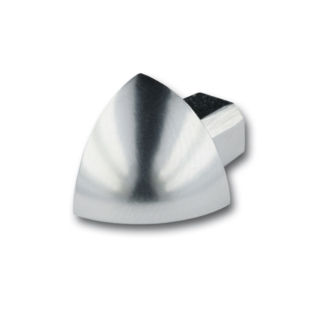 Rundprofil Eckstück Alu silber hochglanzeloxiert glänzend 8mm Außenecke