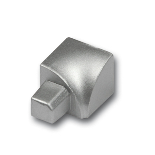 Rundprofil Eckstück Alu silber eloxiert matt 8mm Innenecke