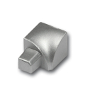 Rundprofil Eckstück Alu silber eloxiert matt 8mm...