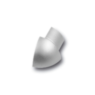 Rundprofil Eckstück Alu silber eloxiert matt 10mm Außenecke