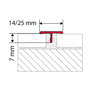 T Profil Alu natur 250cm