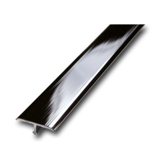 T Profil Messing verchromt schwarz