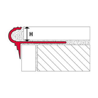 Treppenstufenprofil Florentiner Design Alu natur 250cm