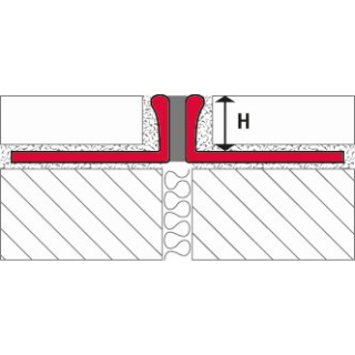 Dehnfugenprofil Alu mit EPDM Einlage 8mm 250cm