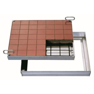 Begehbare Schachtabdeckung Alu befliesbar 54x54cm