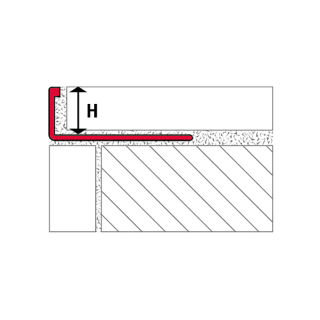 Winkelabschlussprofil Alu eloxiert silber 8mm 300cm