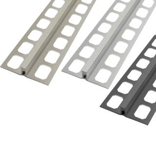 Dehnfugenprofile aus Hart Weich PVC schmal 11mm 250cm hellgrau