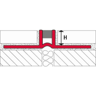 Dehnfugenprofile aus Hart-Weich-PVC breit 10mm 250cm schwarz