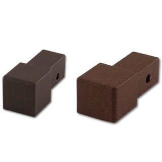 Quadrat Eckstück Alu Struktur braun