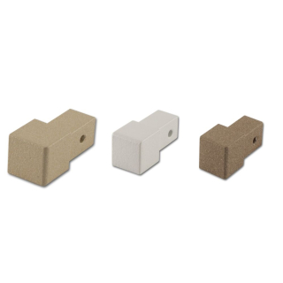 Quadrat Eckstück Alu Struktur beige