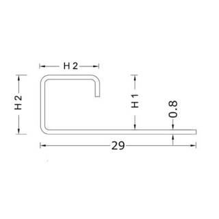 Quadratprofil Edelstahl poliert V4A 250cm