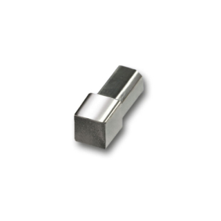 Quadrat Eckstück Edelstahl V4A glänzend