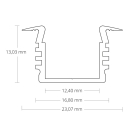 PL3 LED Einbau Profil hoch mit Flügel 200cm