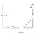 PN19 LED Eck Profil 200cm