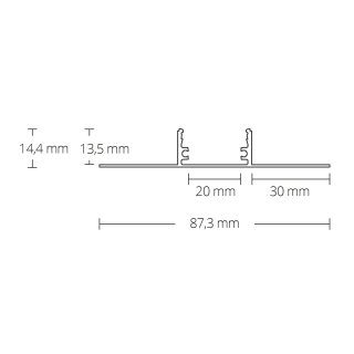 TBP5 LED Trockenbau Profil breit 200cm