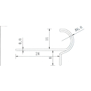 Treppenprofil Edelstahl 11mm V4A gebürstet 250cm
