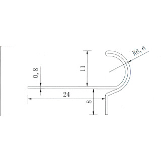 Treppenprofil Edelstahl V4A 9mm poliert 250cm