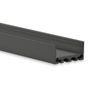 PN4 Flaches LED Alu U-Profil schwarz 200cm