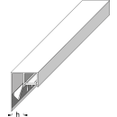 LED Abschluss Fliesenprofil Beleuchtung zum Boden chrom gebürstet 250cm