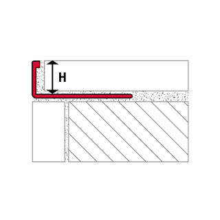 Winkelprofil Alu Struktur 250cm 8mm beige quarz