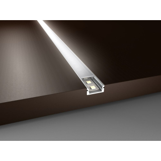 Flaches Alu LED U Profil 200cm wei