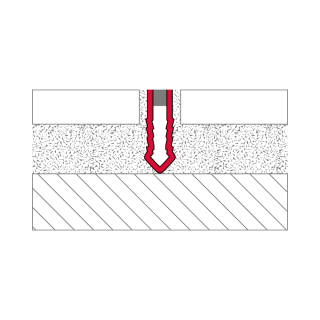 Dickbettprofil aus Hart-Weich-PVC 250cm 65mm