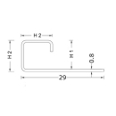 Quadratprofil 9mm Edelstahl V4A gebürstet 250cm