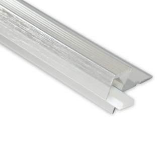 LED Treppenstufenprofil Alferprostep 250cm Alu chrom eloxiert gebürstet 10mm Set