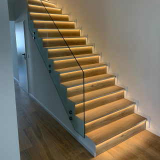 LED Treppenkantenprofil Alferstep 250cm silber eloxiert Set