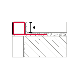 Quadratprofil Alu schwarz matt 250cm 11mm