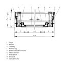 begehbare Schachtabdeckung SAL Alu tief befliesbar 60x60cm