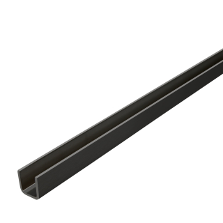 U-Profil für Glastrennwand Edelstahl schwarz matt 220cm