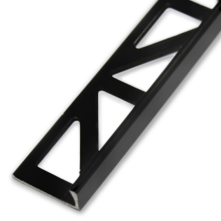 Winkelabschlussprofil Alu pulverbeschichtet 250cm 6mm schwarz glänzend