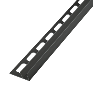 U-Profil Dusche Edelstahl schwarz matt 220 cm zum Einfliesen ohne Gefälle