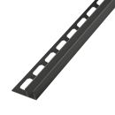 U-Profil Dusche Edelstahl schwarz matt 220 cm zum Einfliesen ohne Gefälle