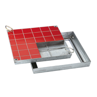 begehbare Schachtabdeckung SSV Stahl befliesbar 60x40cm