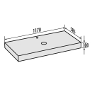 Waschtisch ohne Mulde befliesbar 1170x585x100mm