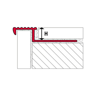 Treppenstufenprofil Alu eloxiert 20mm 100cm 11mm